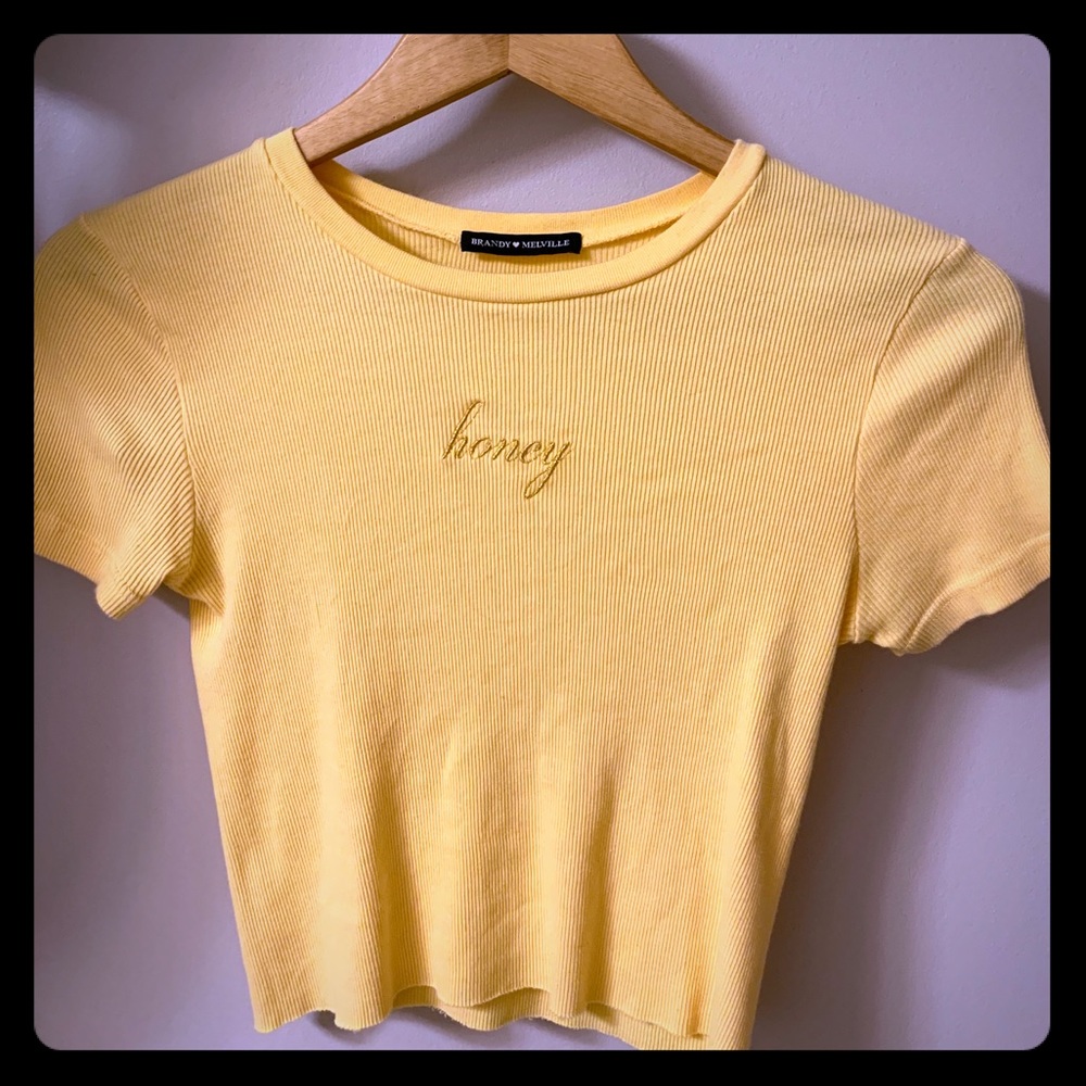 brandy melville “honey” crop top